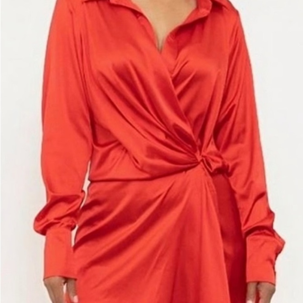 House of Harlow 1960 Vibrant orange Twist Dress